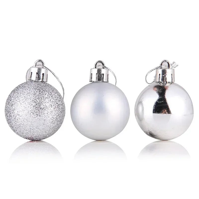 24pcs/Box Christmas Balls Christmas Tree Ornaments Christmas Decoration for Home Party Christmas Hanging Pendant Christmas Balls