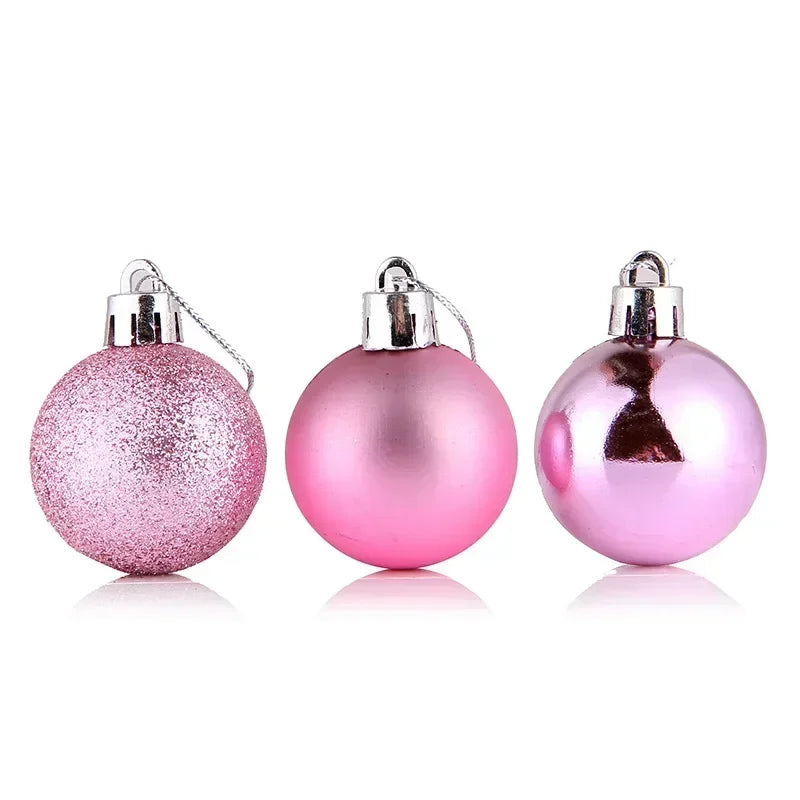 24pcs/Box Christmas Balls Christmas Tree Ornaments Christmas Decoration for Home Party Christmas Hanging Pendant Christmas Balls