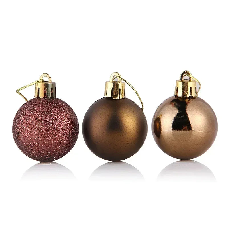 24pcs/Box Christmas Balls Christmas Tree Ornaments Christmas Decoration for Home Party Christmas Hanging Pendant Christmas Balls