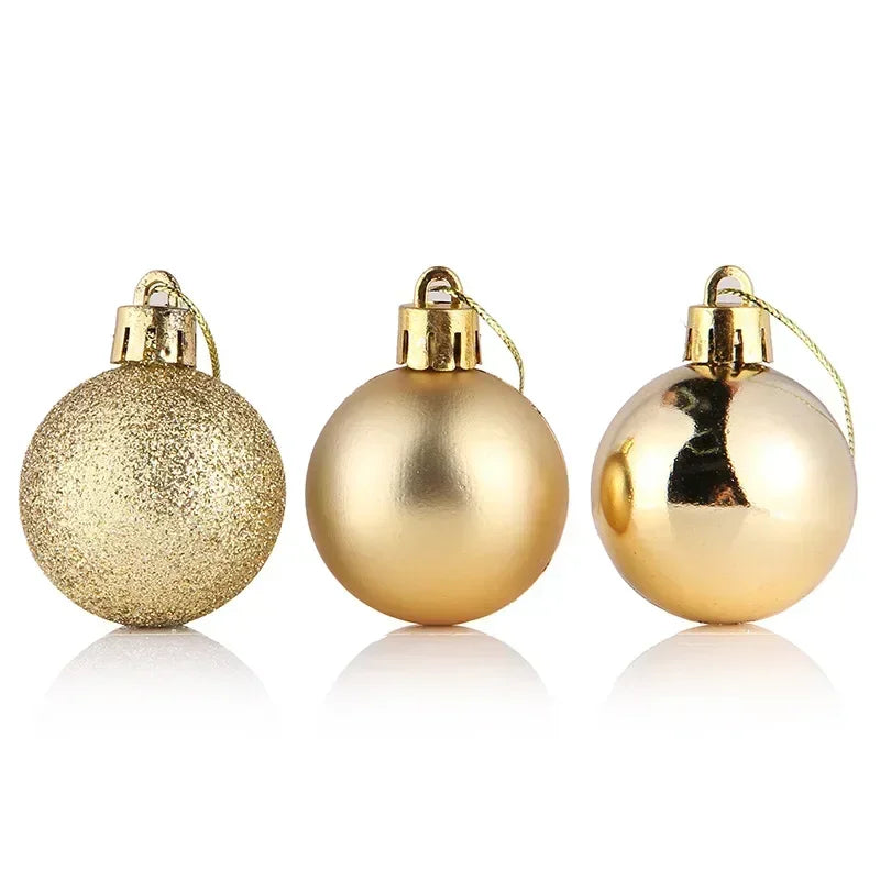 24pcs/Box Christmas Balls Christmas Tree Ornaments Christmas Decoration for Home Party Christmas Hanging Pendant Christmas Balls