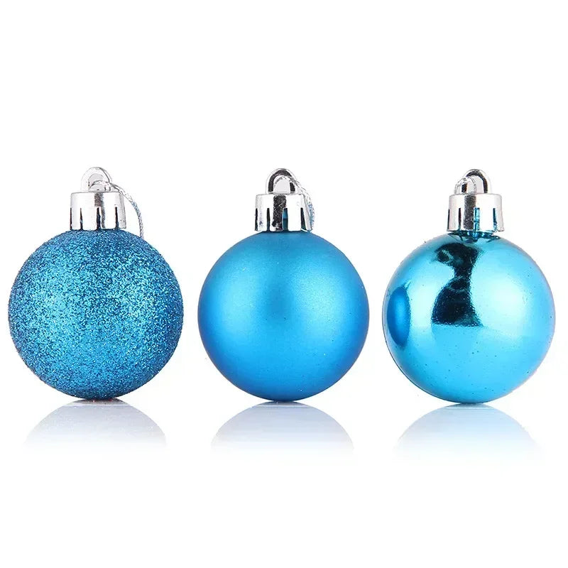 24pcs/Box Christmas Balls Christmas Tree Ornaments Christmas Decoration for Home Party Christmas Hanging Pendant Christmas Balls