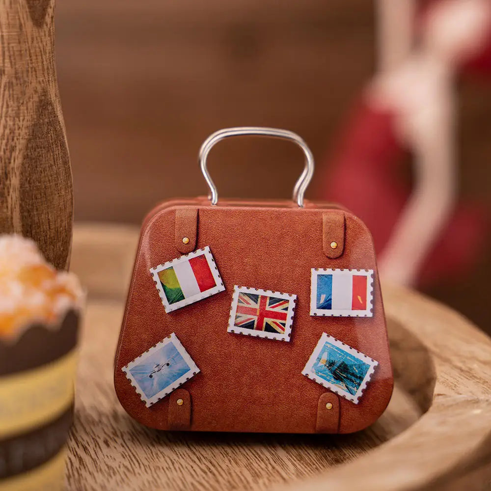 Christmas Decoration 2024  Metal Box Handbag Shape Tin Jar Jewelry Storage Case Kids Gift Can Storage Boxes Xms Party Decors