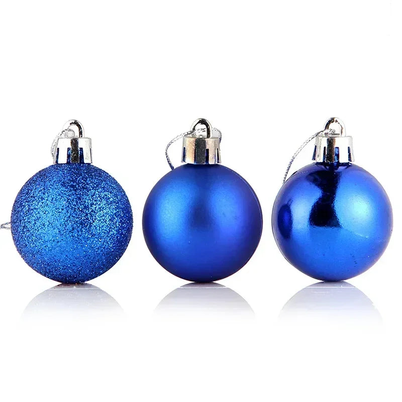 24pcs/Box Christmas Balls Christmas Tree Ornaments Christmas Decoration for Home Party Christmas Hanging Pendant Christmas Balls