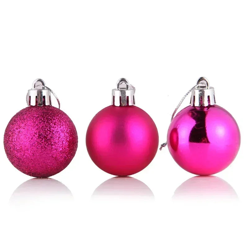 24pcs/Box Christmas Balls Christmas Tree Ornaments Christmas Decoration for Home Party Christmas Hanging Pendant Christmas Balls