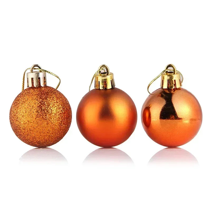 24pcs/Box Christmas Balls Christmas Tree Ornaments Christmas Decoration for Home Party Christmas Hanging Pendant Christmas Balls