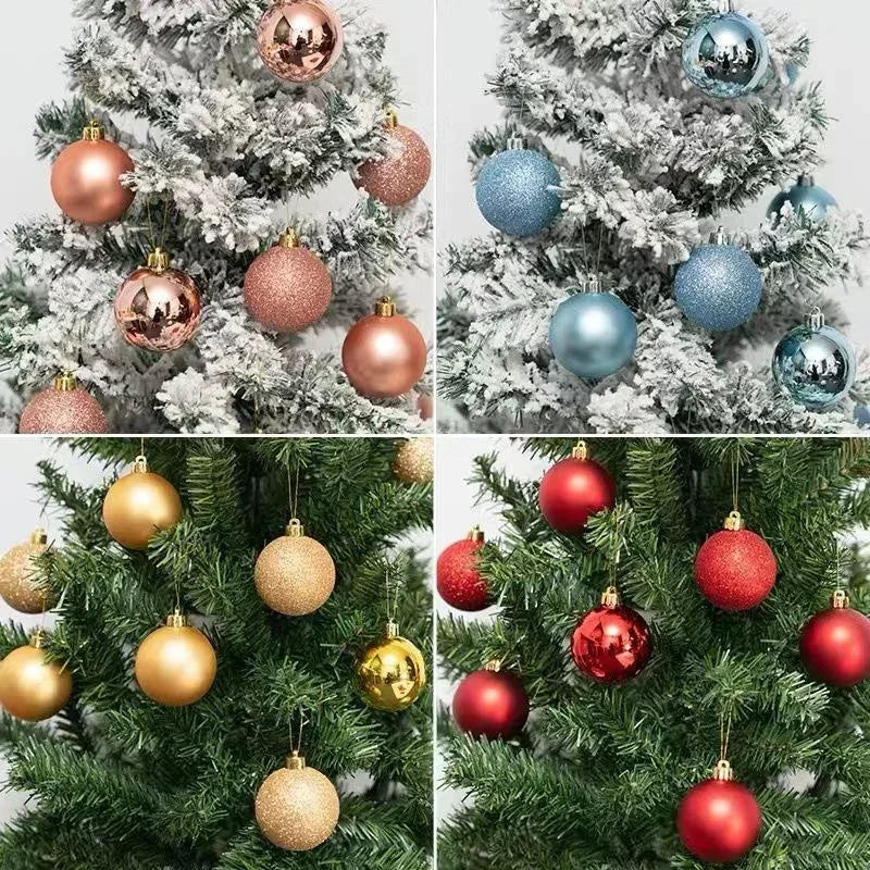24pcs/Box Christmas Balls Christmas Tree Ornaments Christmas Decoration for Home Party Christmas Hanging Pendant Christmas Balls