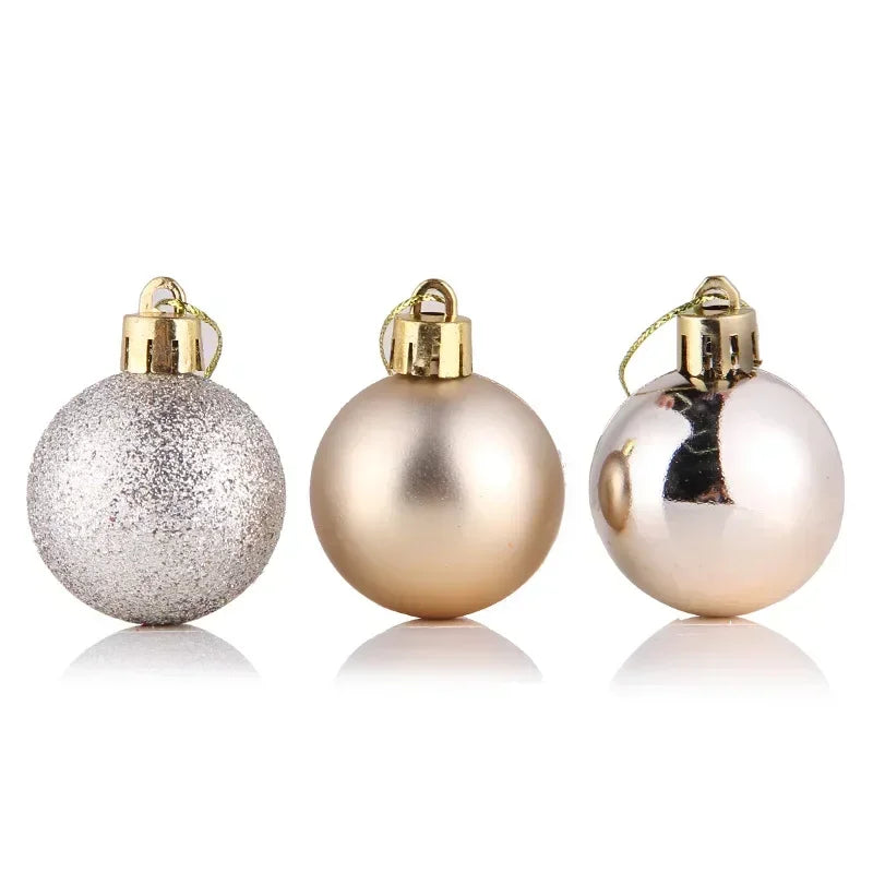 24pcs/Box Christmas Balls Christmas Tree Ornaments Christmas Decoration for Home Party Christmas Hanging Pendant Christmas Balls