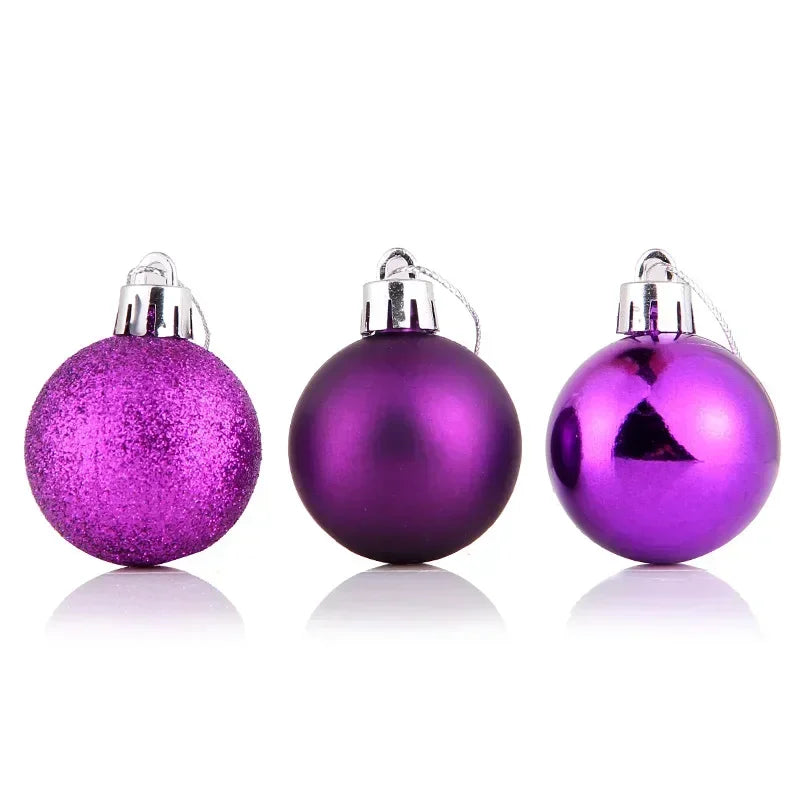 24pcs/Box Christmas Balls Christmas Tree Ornaments Christmas Decoration for Home Party Christmas Hanging Pendant Christmas Balls