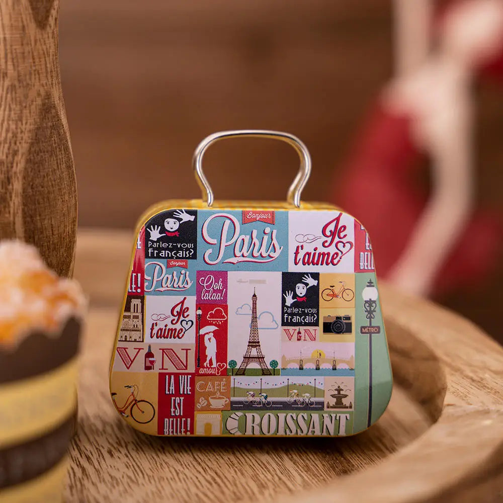 Christmas Decoration 2024  Metal Box Handbag Shape Tin Jar Jewelry Storage Case Kids Gift Can Storage Boxes Xms Party Decors