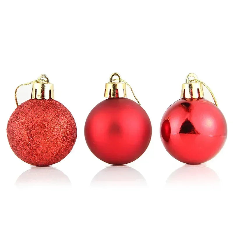 24pcs/Box Christmas Balls Christmas Tree Ornaments Christmas Decoration for Home Party Christmas Hanging Pendant Christmas Balls