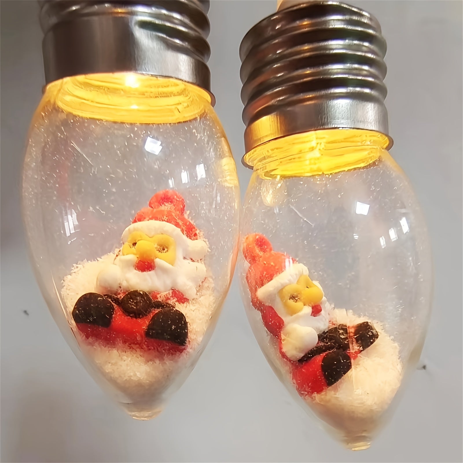 Christmas Lights Indoor 6.8Ft Christmas Snow Globe Lights 10 LED Fairy Lights With Remote Timer, Battery Powered String Lights Warm White String Lights Indoor For Bedroom Party Vintage Christmas Decor